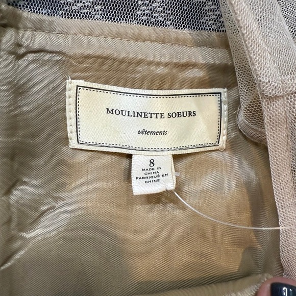 NWT Anthropologie Moulinette Soeurs Loredana Dress Navy 8 - Picture 10 of 13